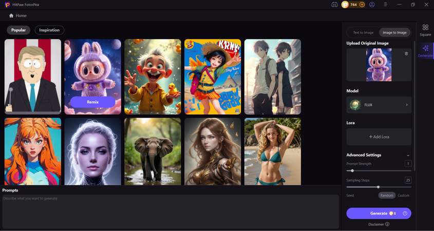 上傳Labubu並輸入梗圖點子