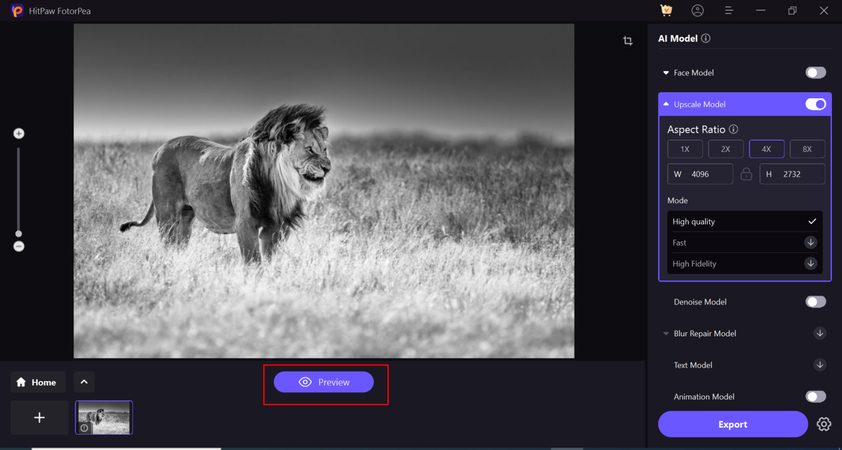 side by side view of original