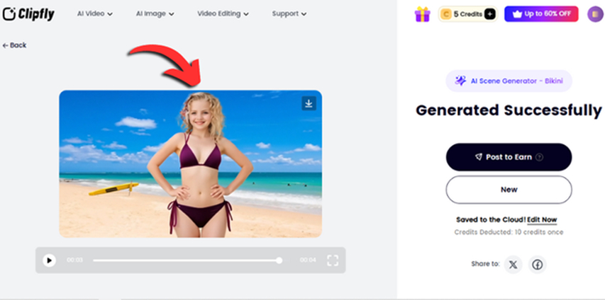 ai bikini kids gerado clipfy