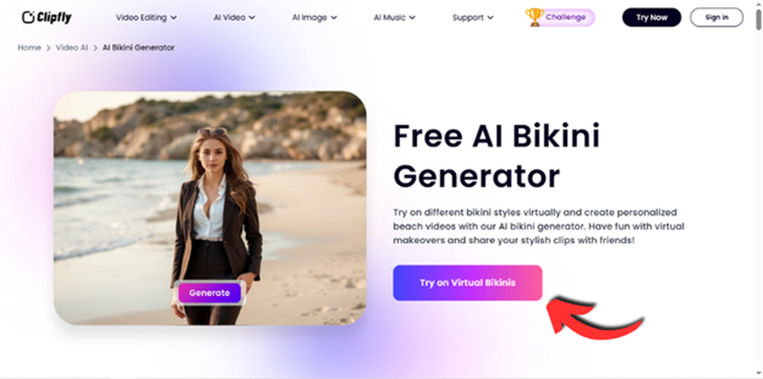 gerador ai kids bikini clipfy