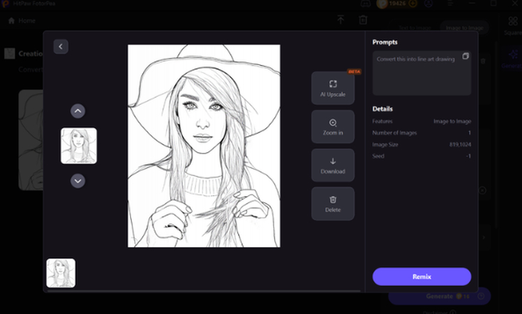 fotorpea image to sketch