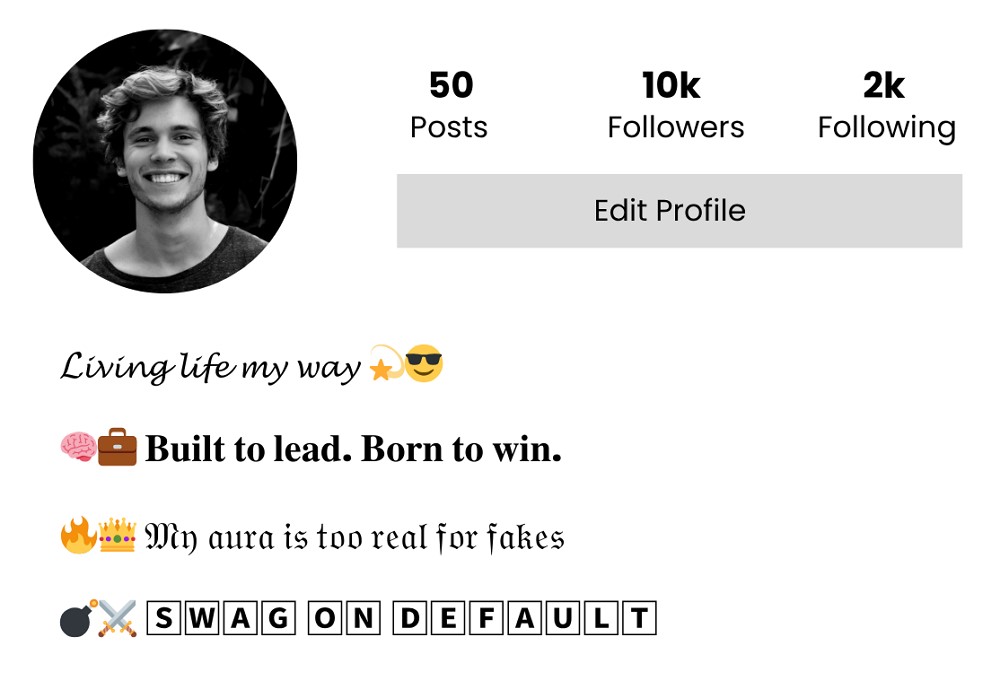 cool instagram bio for boys