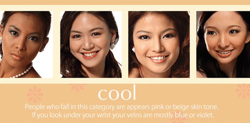 image of girls with pink, red, or blue skin undertones and cool tone features