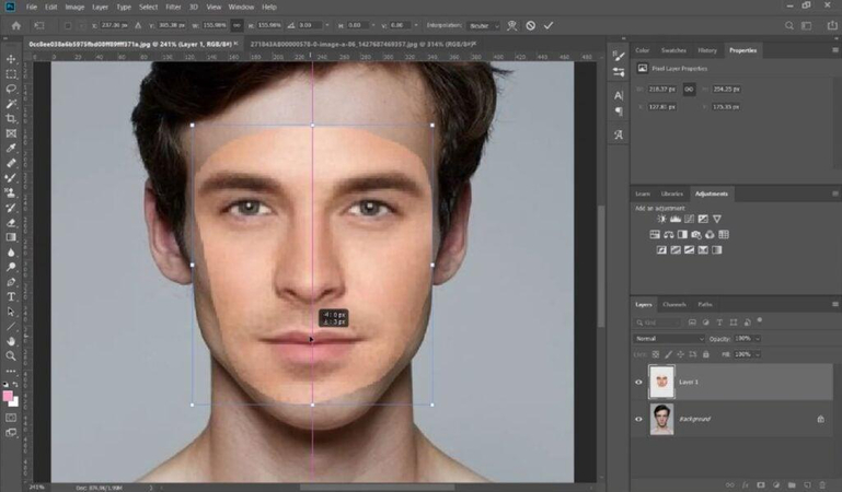 transfer face into base image