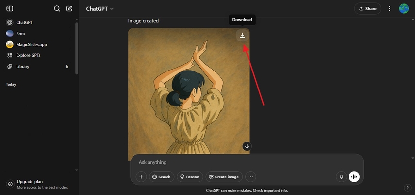 download ghibli image generated
