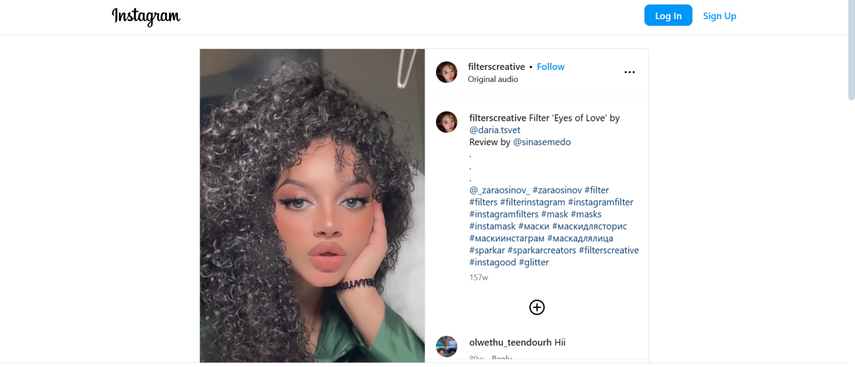 curly hair filter online
