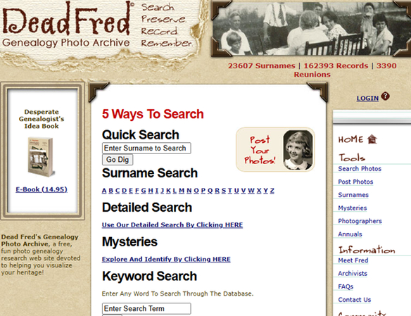 DeadFred website to identify old photos