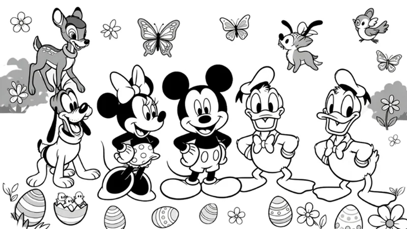 disney easter coloring pages