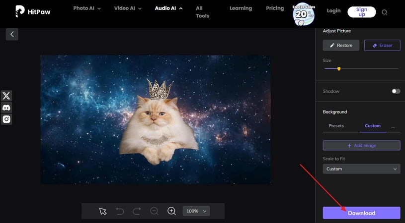 save space and royalty image created