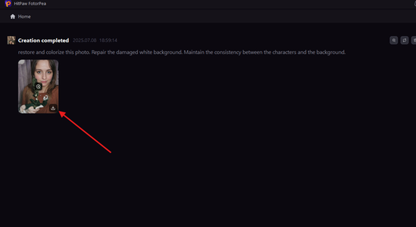 Downloading recovered water-damaged photos from HitPaw FotorPea