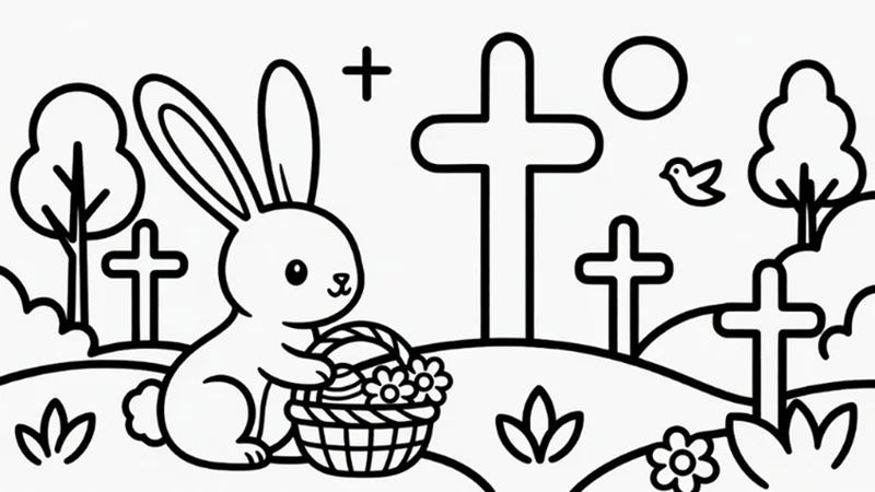 religious easter coloring pages