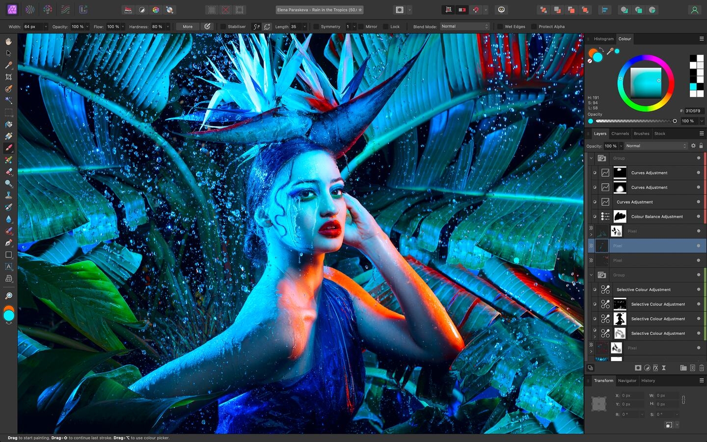 use affinity photo editing tools