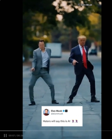 エロン・マスクとドナルド・トランプのAIコンテンツ