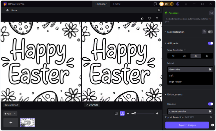 enhance religious easter images with hitpaw fotorpea