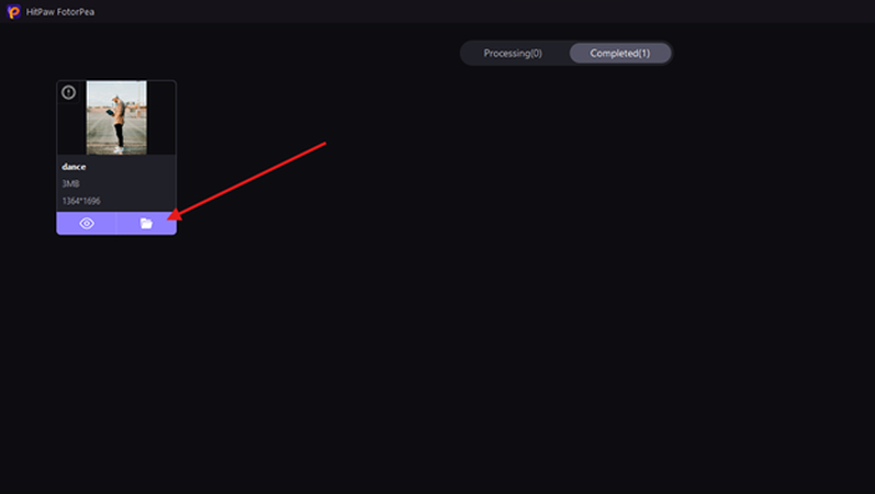 HitPaw FotorPeaで強化され保存された画像