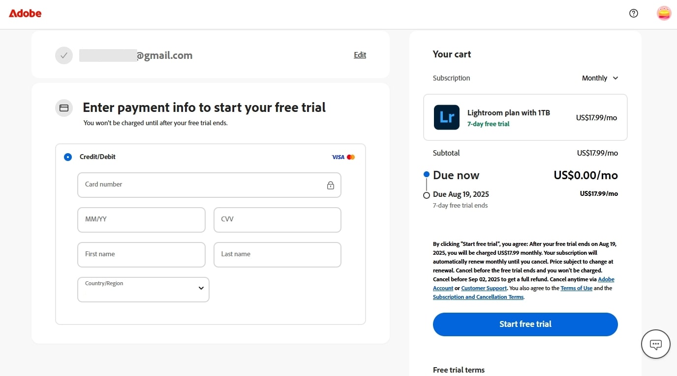 start your free trial