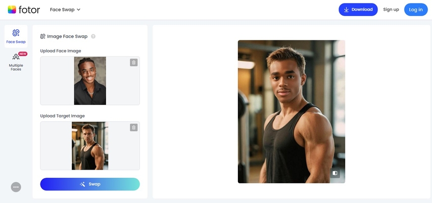change expression using fotor
