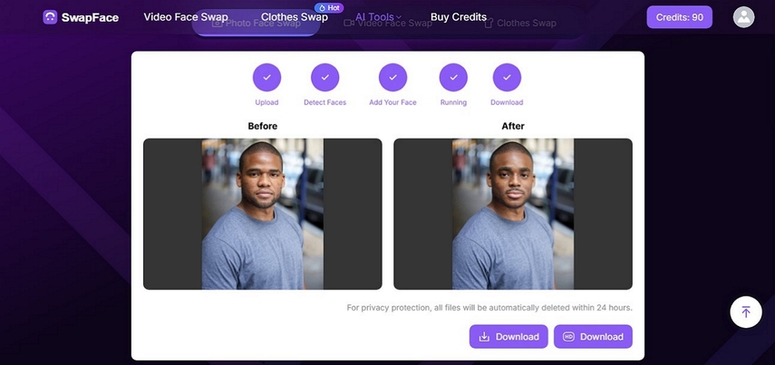 swapfaces ai ensures bright smiles