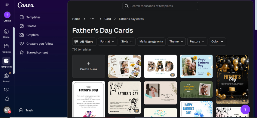 fathers day card printable