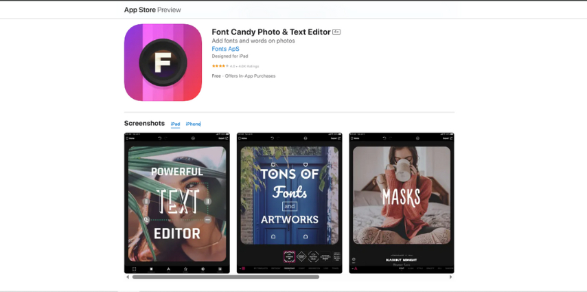 font candy app to add words to photos