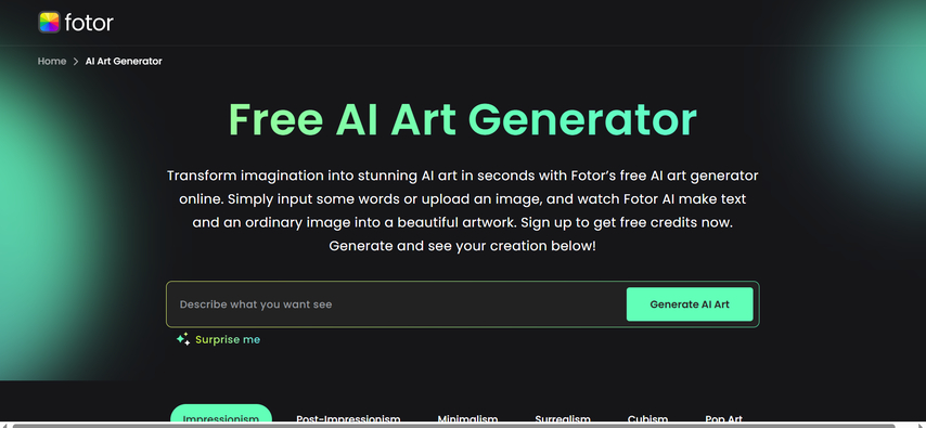 generator art ai fotor