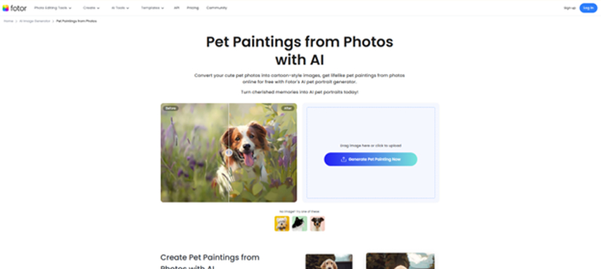 edit and create pet portraits with fotor