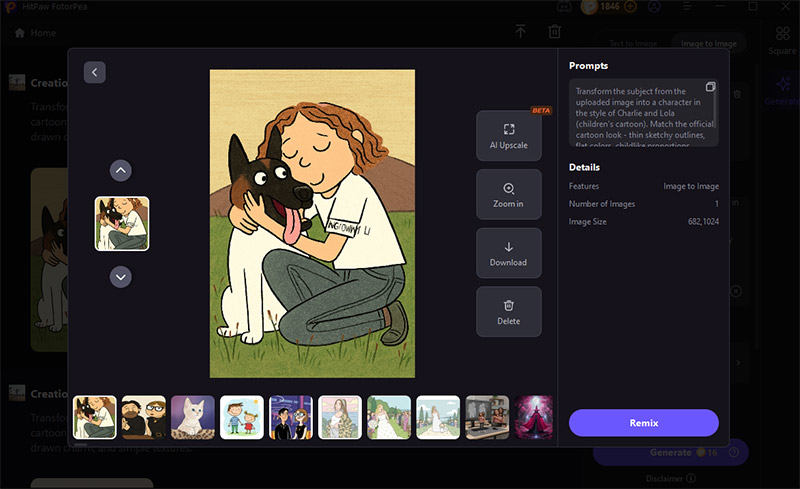 melhor prompt AI Charlie e Lola