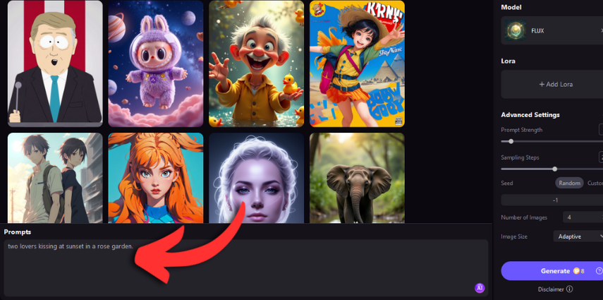 fotorpea ai kissing trend prompt