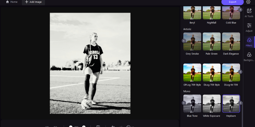 fotorpea filters soccer player poster ideas