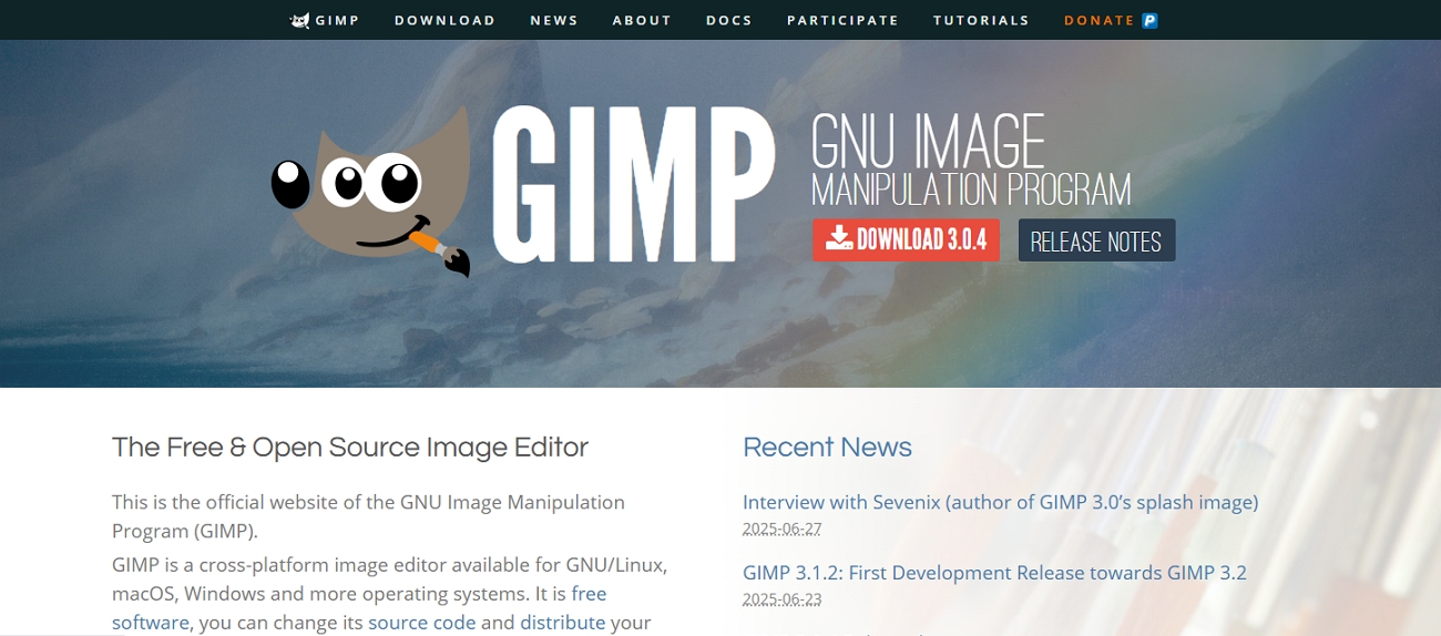 raw image image editor gimp