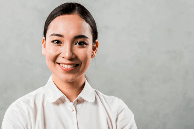 Girl with Centered Head and Shoulders