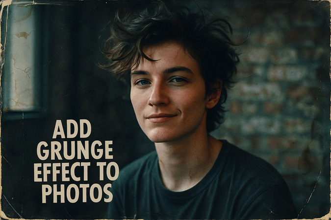 add grunge photo effect to photo