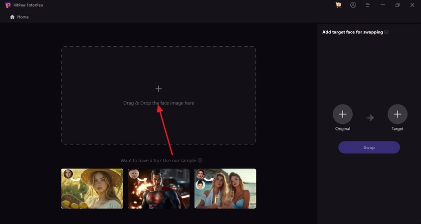 upload faces to interface