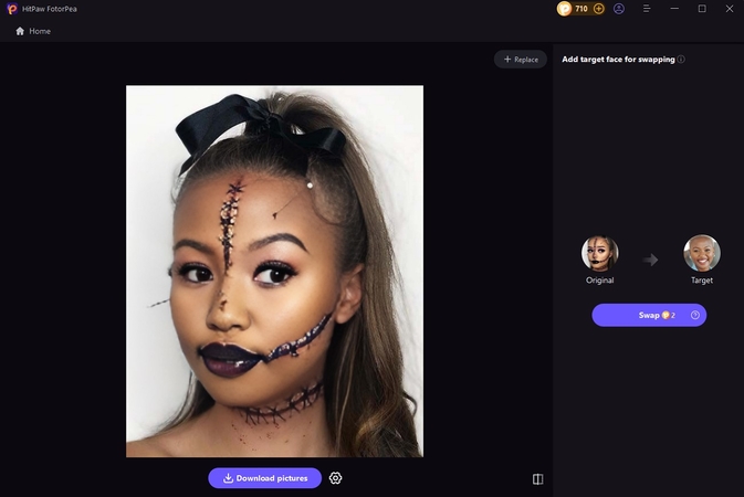 save new halloween look to device