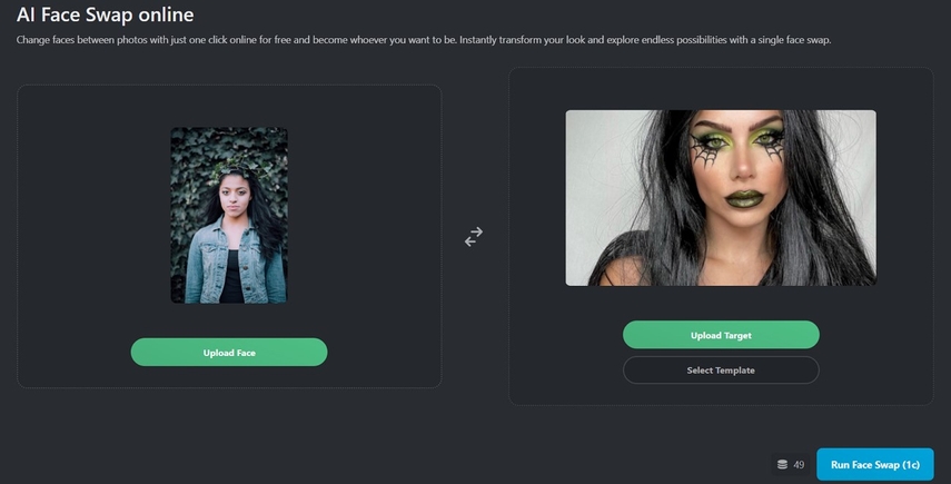 pixlr transforms your face for halloween