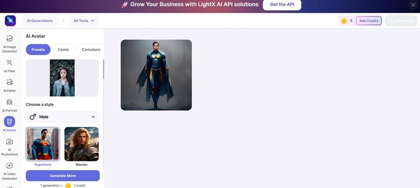 lightx creates halloween costume