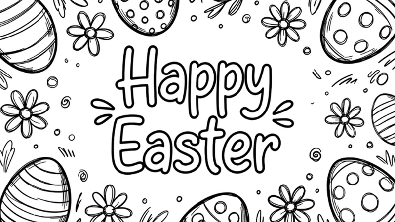 happy easter coloring pages