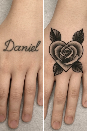 designs de tatuagem para cobrir nome com coração