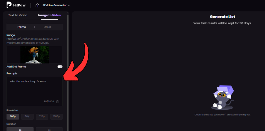 hitpaw ai generated fight scene