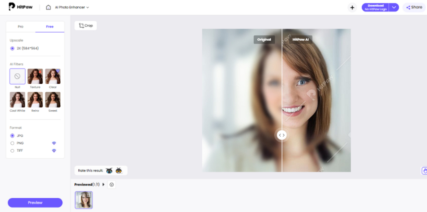 depixelate image free online with hitpaw