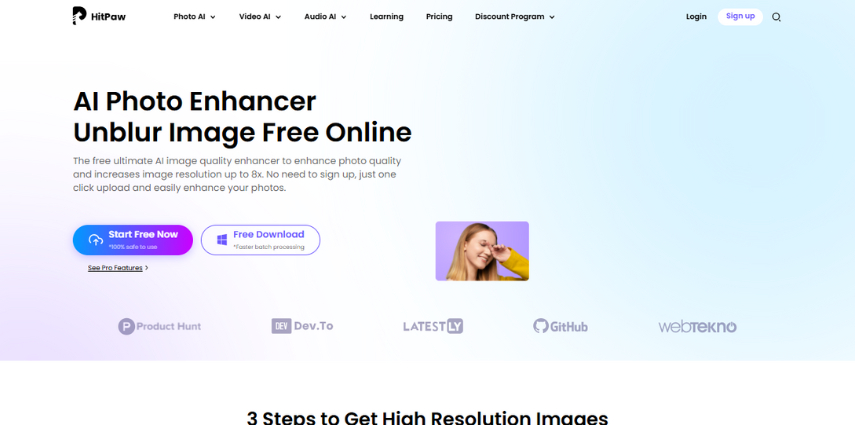 depixelate image online free with hitpaw