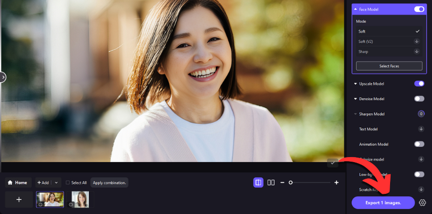 hitpaw fotorpea photoshoot for tinder unblur image