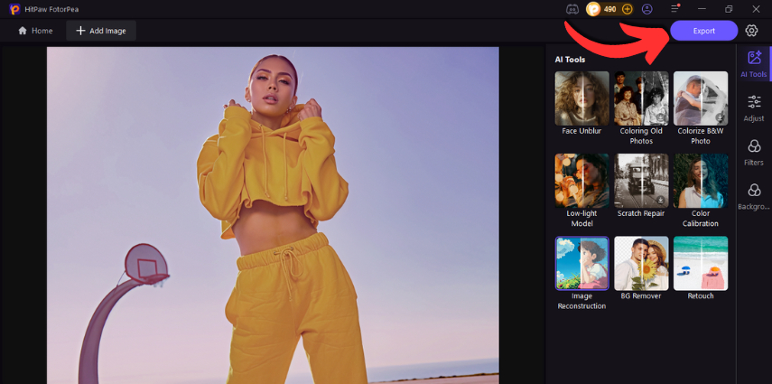 hitpaw fotorpea polaroid filter enhanced