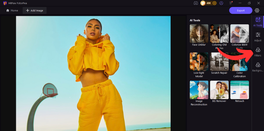 hitpaw fotorpea polaroid photo filter