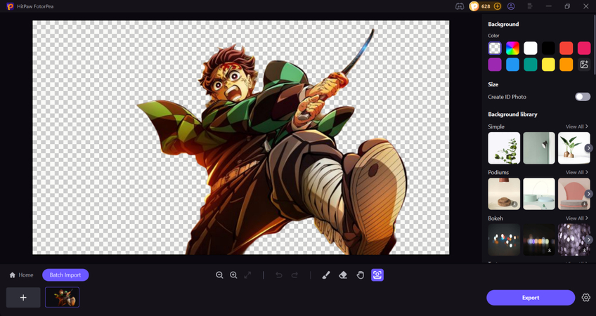 demon slayer character cutout with transparent background for clipart