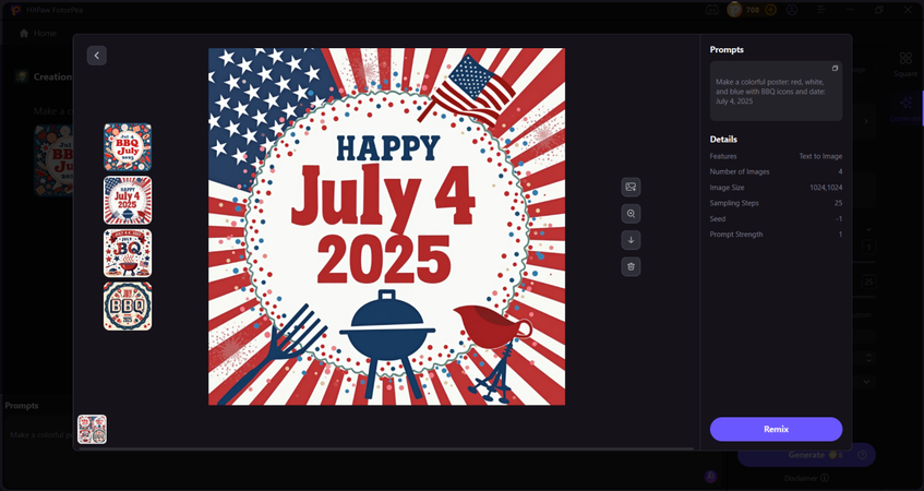 colorful independence day party poster