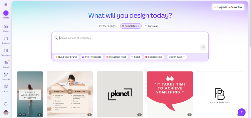 best design pickle alternative canva homepage screenshot