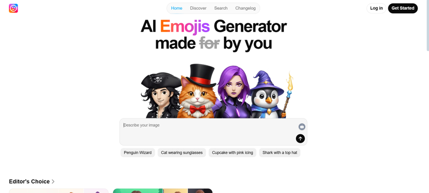 Emojis.comのホームページスクリーンショット