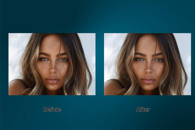 image upscaled by canva