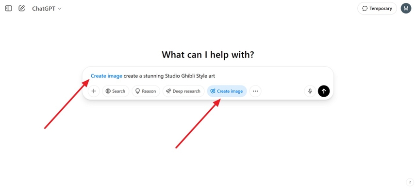 input a prompt on chatgpt to generate